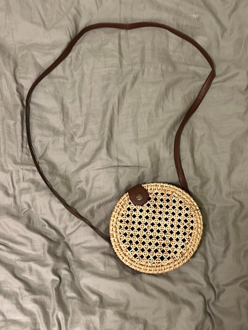 Madewell Cross-body wicker purse LIKE NEW